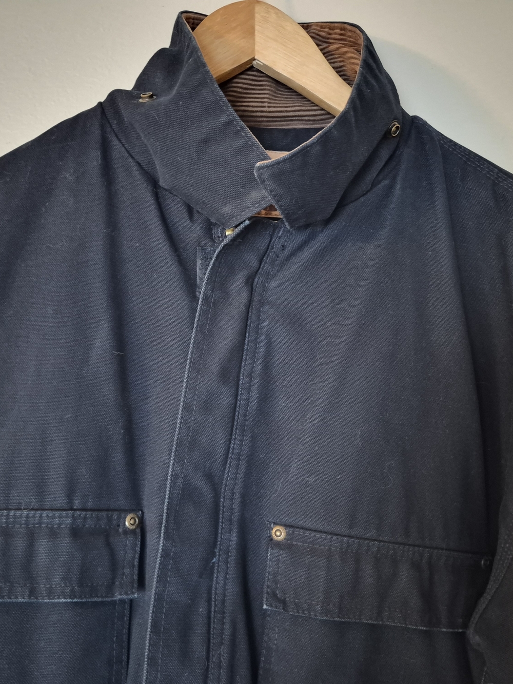 Berne Men’s XL Regular Insulated Duck Canvas Work Coat Jacket Navy CH377MD - Picture 3 of 9